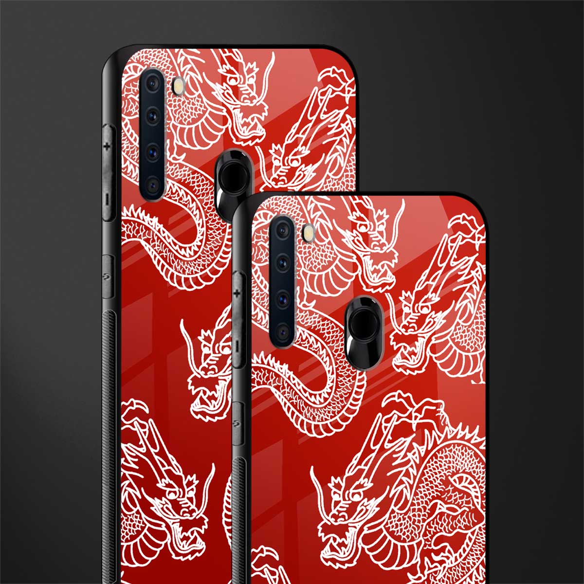 dragons red glass case for samsung a21 image-2