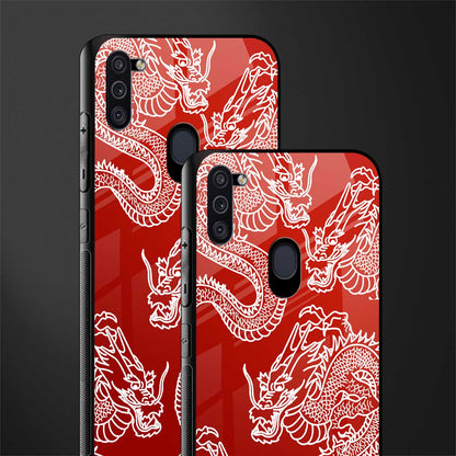 dragons red glass case for samsung galaxy m11 image-2