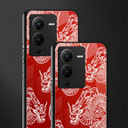 dragons red back phone cover | glass case for vivo v25 pro 5g