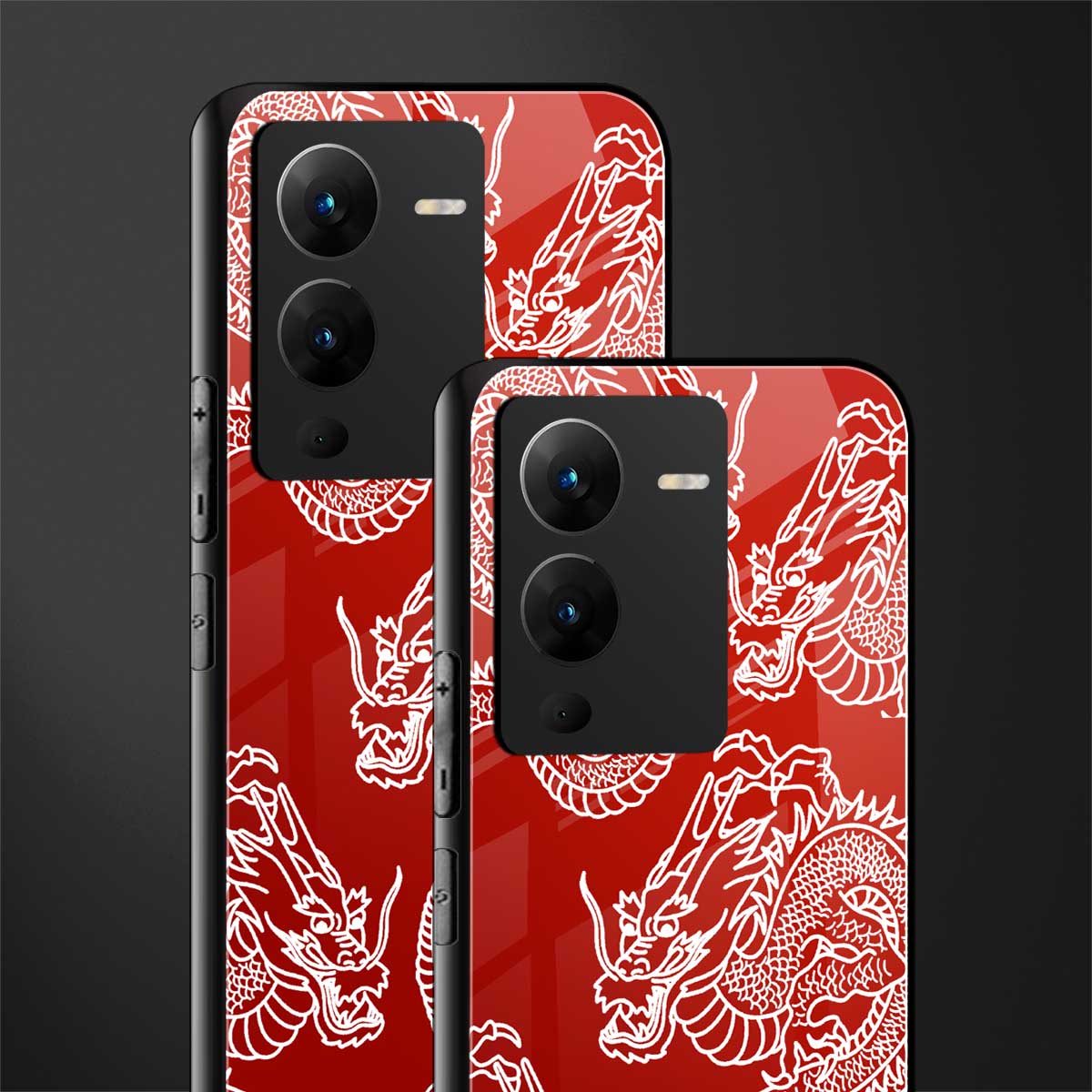 dragons red back phone cover | glass case for vivo v25 pro 5g