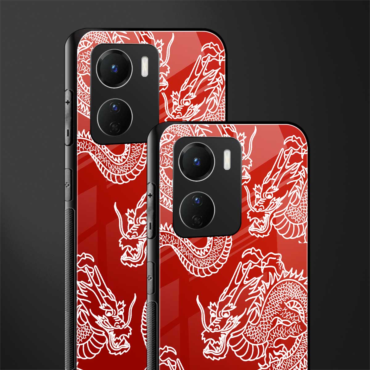 dragons red back phone cover | glass case for vivo y16