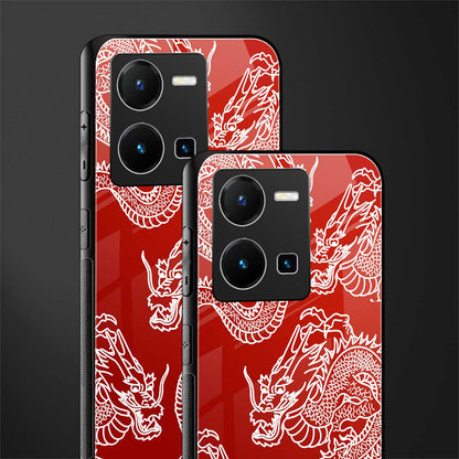 dragons red back phone cover | glass case for vivo y35 4g