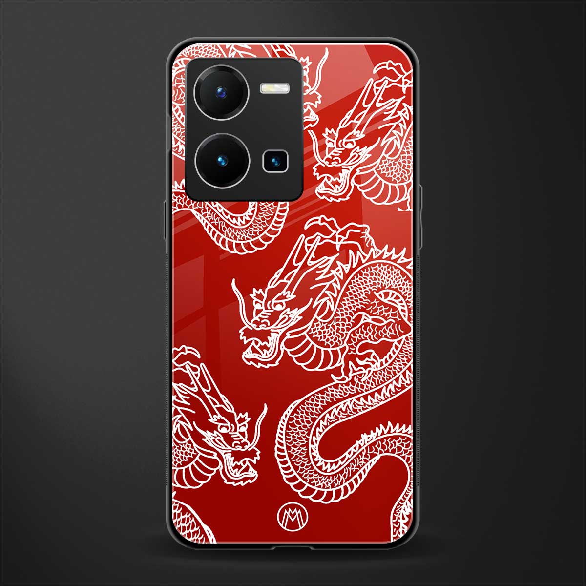 dragons red back phone cover | glass case for vivo y35 4g