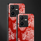 dragons red back phone cover | glass case for vivo y22