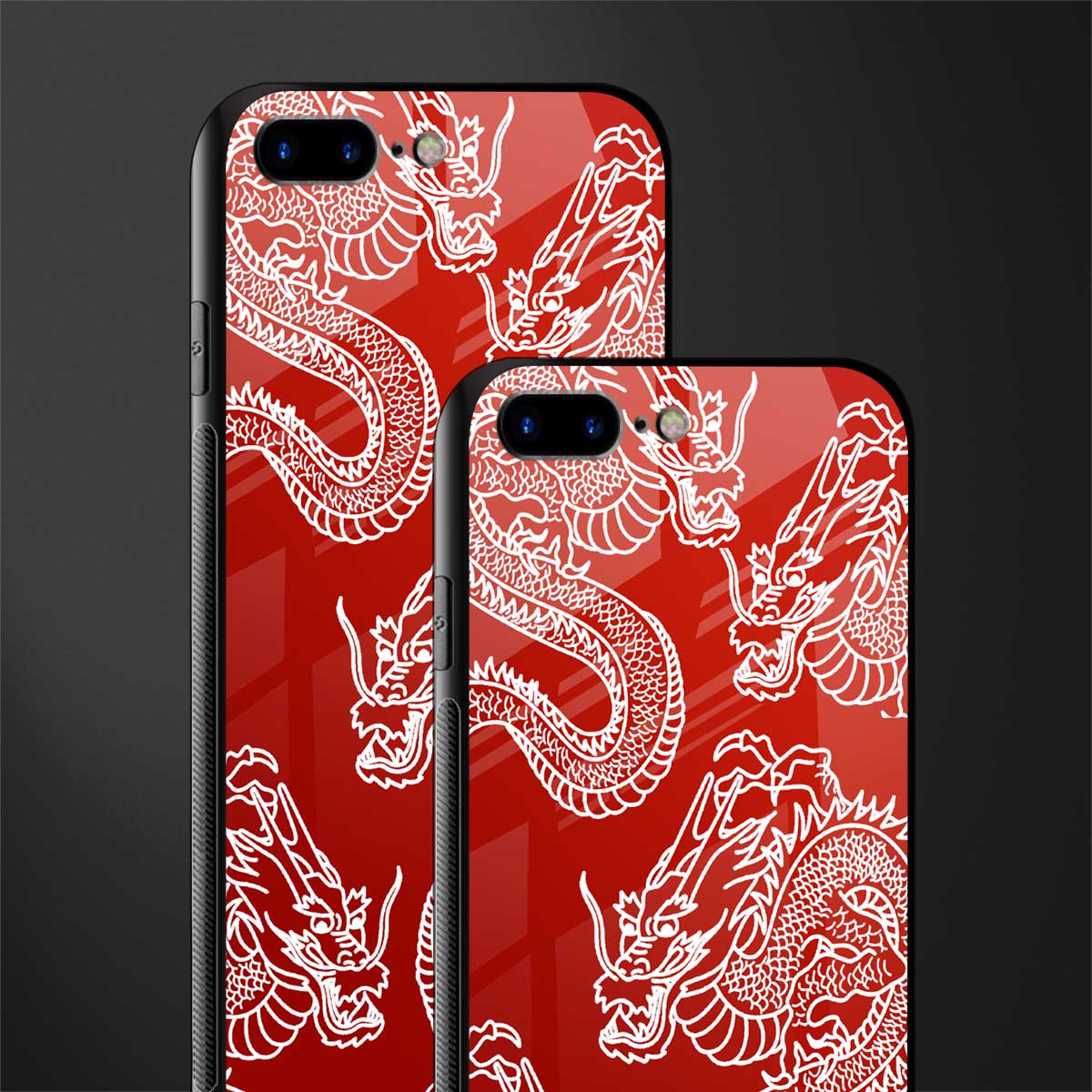 dragons red glass case for iphone 8 plus image-2