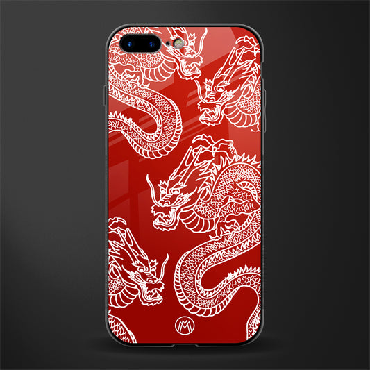 dragons red glass case for iphone 8 plus image