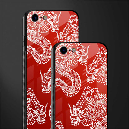 dragons red glass case for iphone 7 image-2