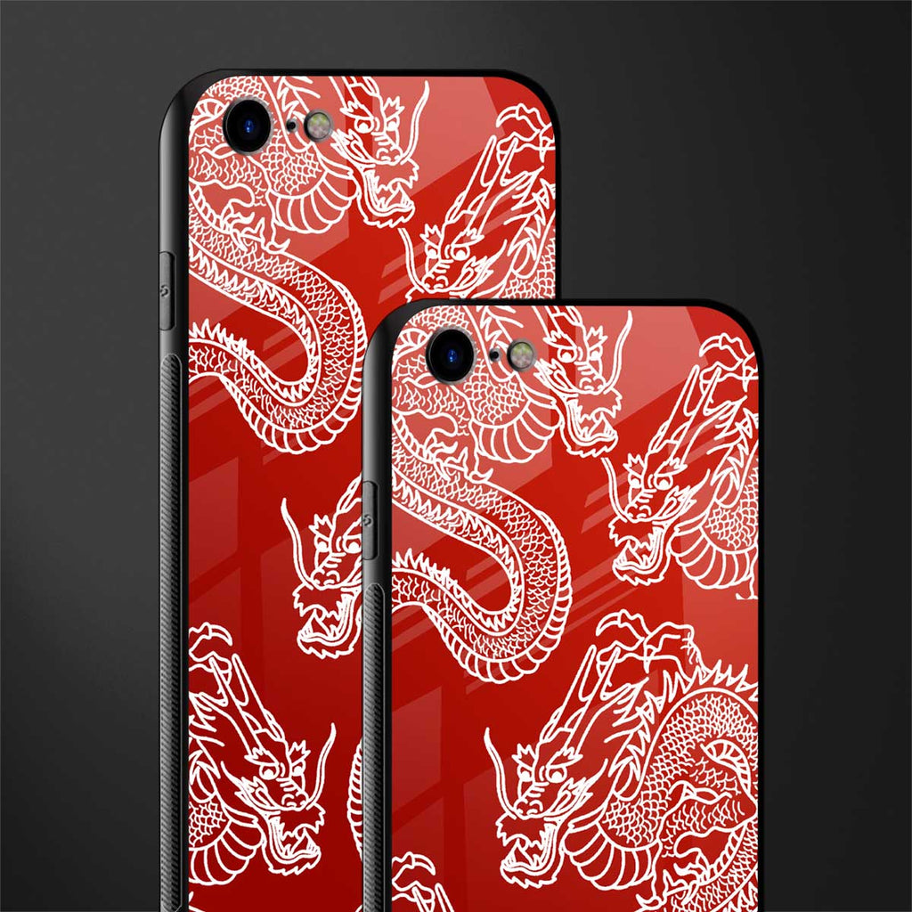 dragons red glass case for iphone se 2020 image-2