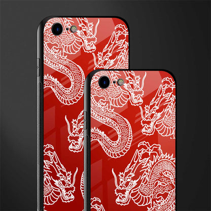 dragons red glass case for iphone se 2020 image-2