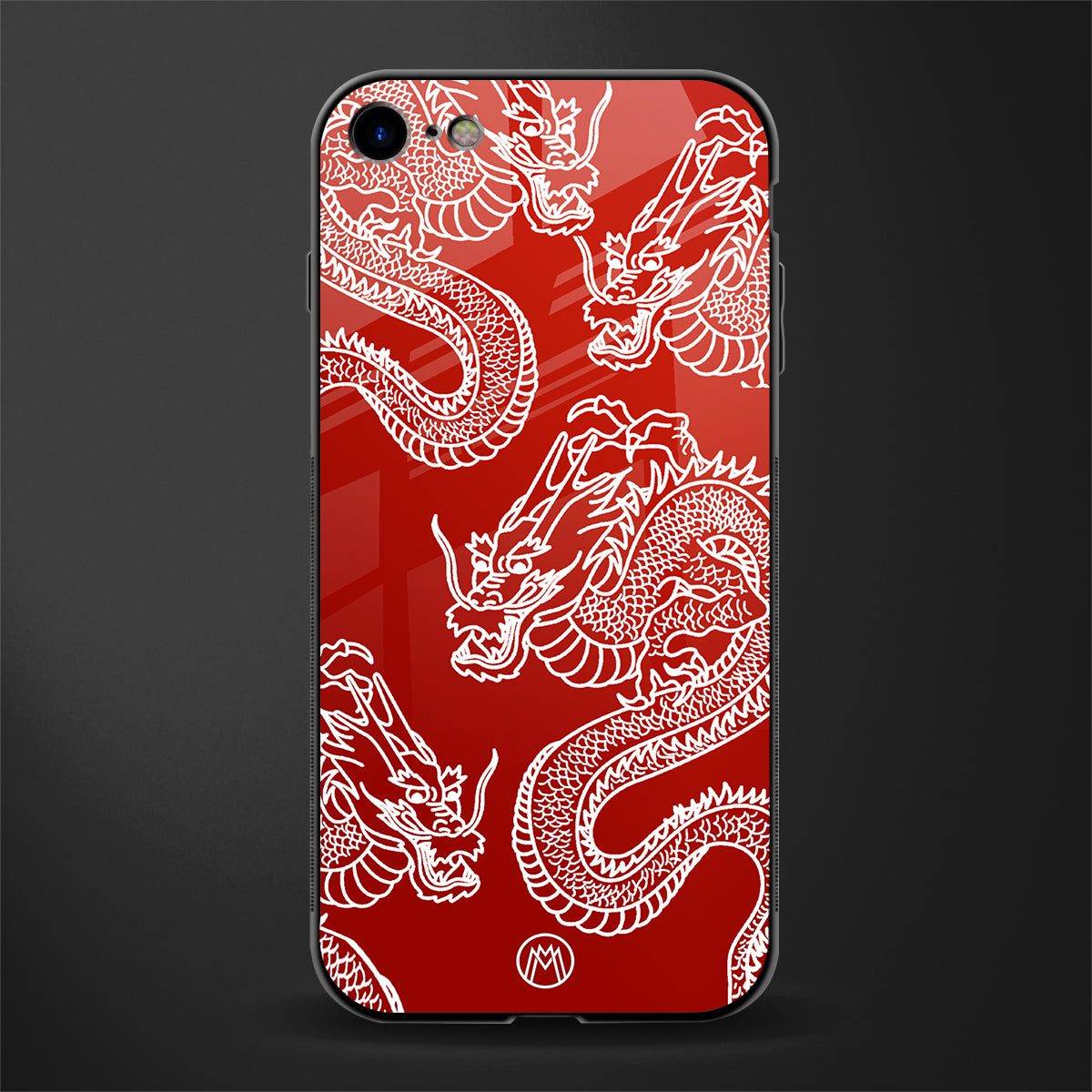 dragons red glass case for iphone 7 image