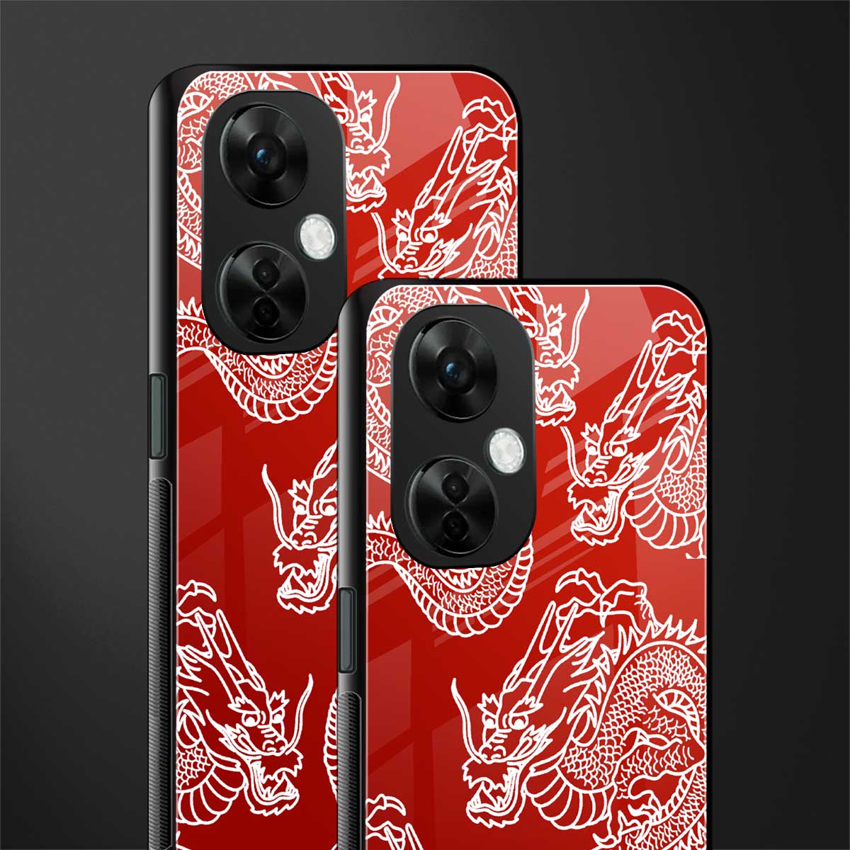 dragons red back phone cover | glass case for oneplus nord ce 3 lite