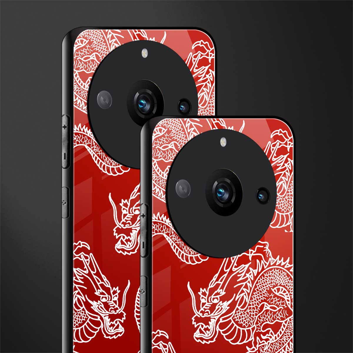 dragons red back phone cover | glass case for realme 11 pro 5g
