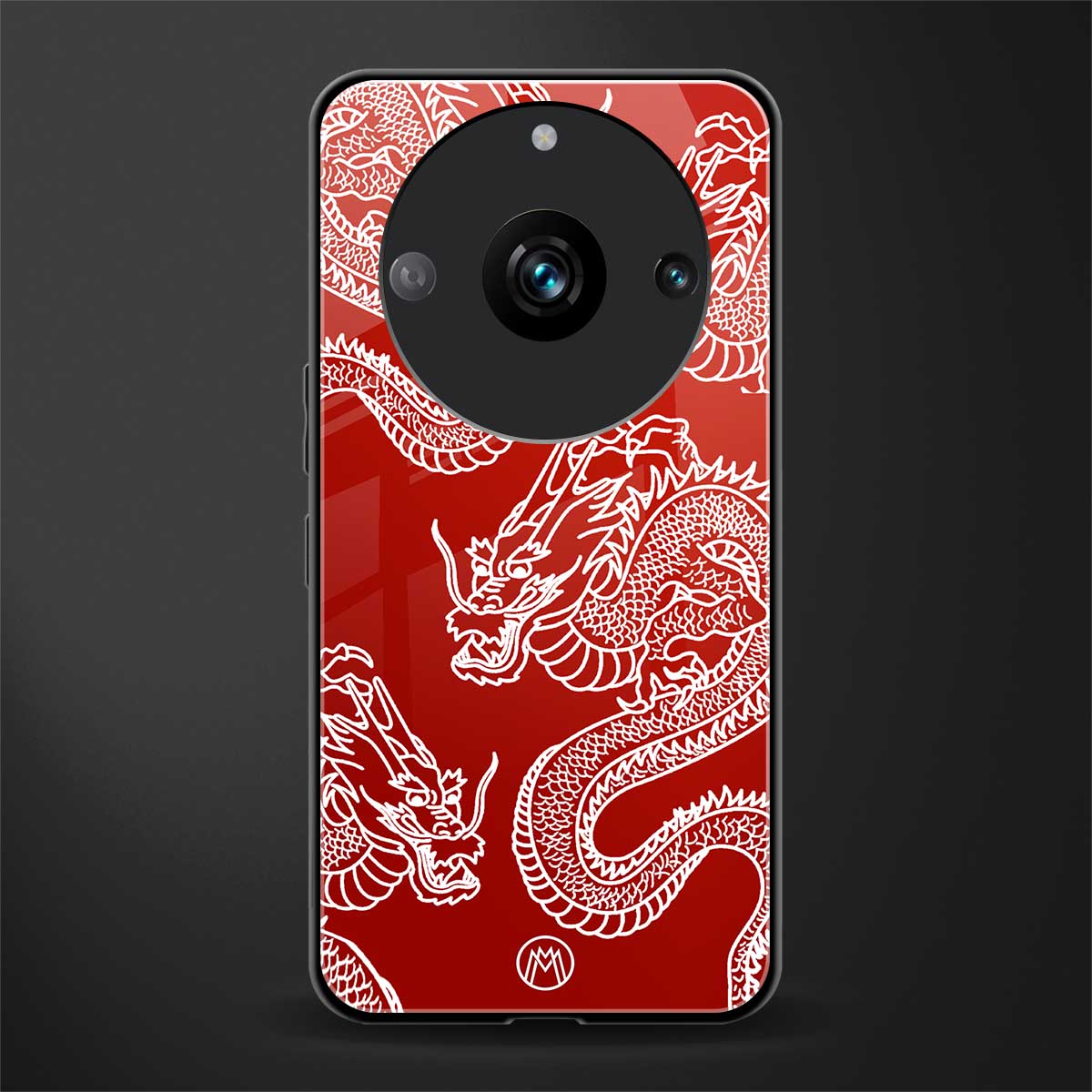 dragons red back phone cover | glass case for realme 11 pro 5g