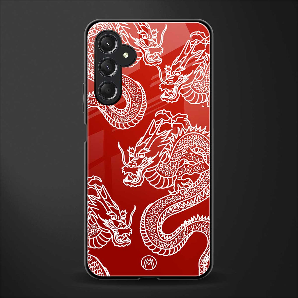 dragons red back phone cover | glass case for samsun galaxy a24 4g