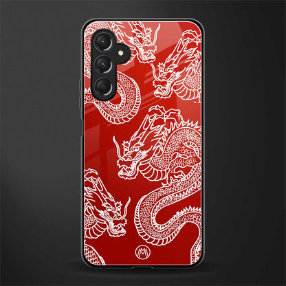 dragons red back phone cover | glass case for samsun galaxy a24 4g