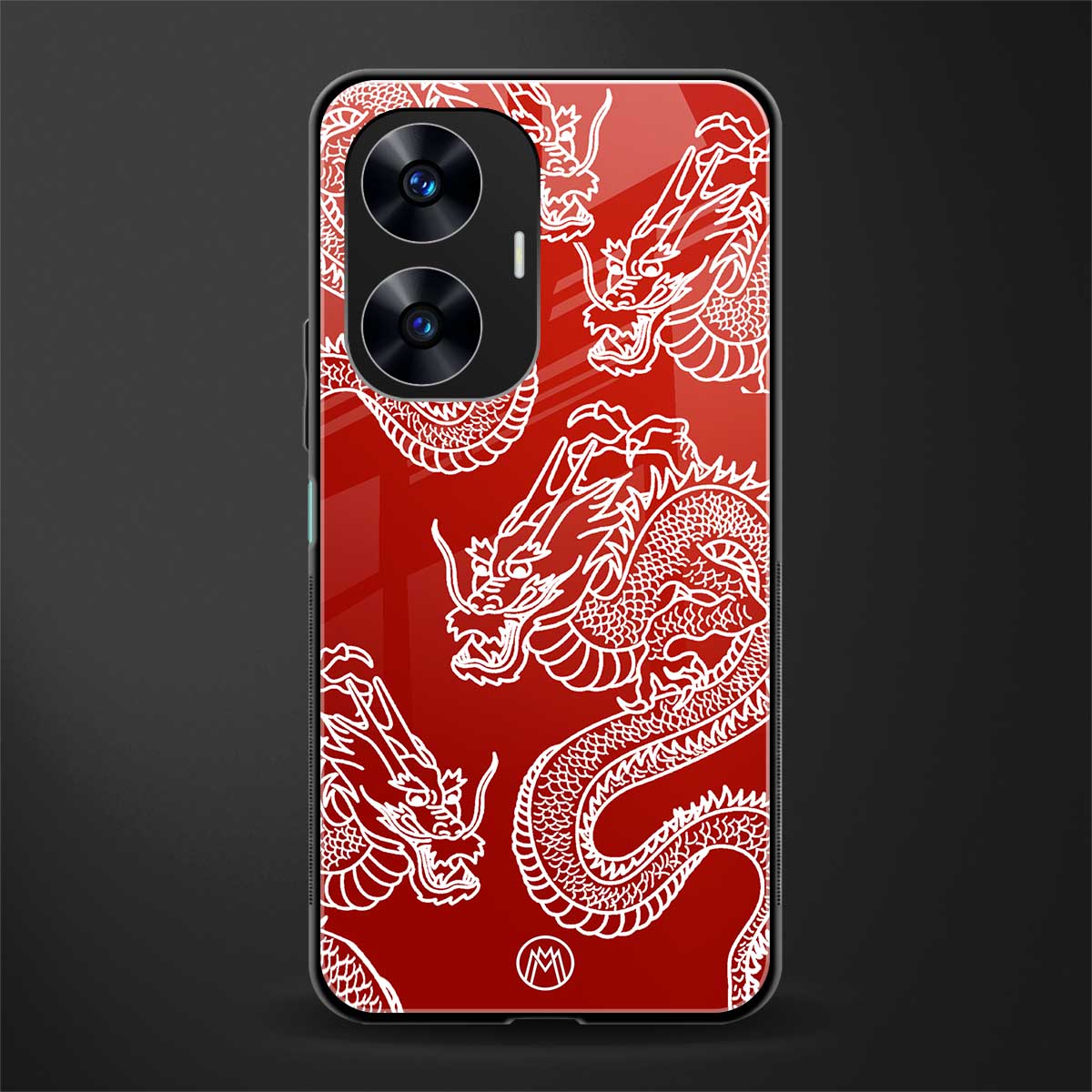 dragons red back phone cover | glass case for realme c55