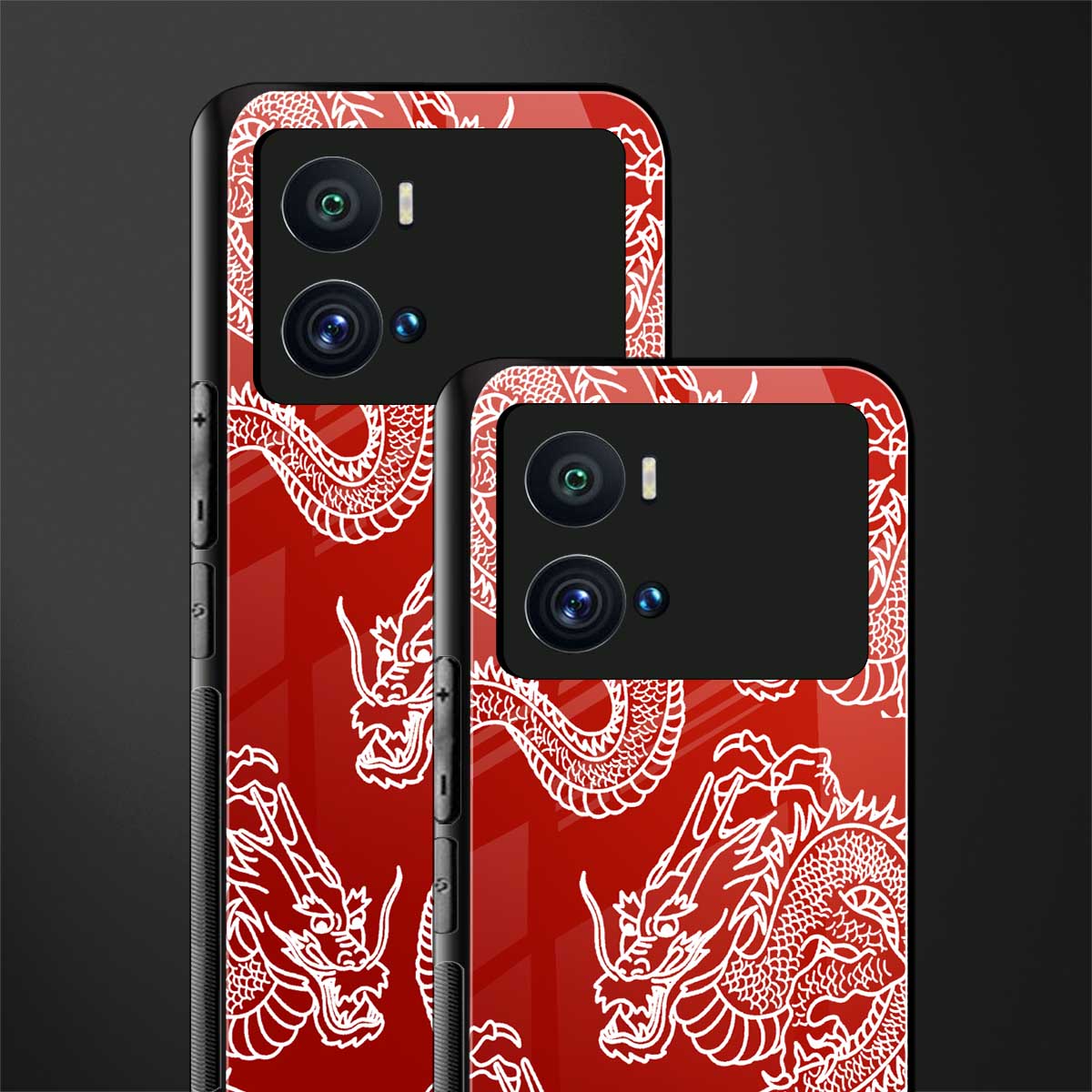 dragons red back phone cover | glass case for iQOO 9 Pro