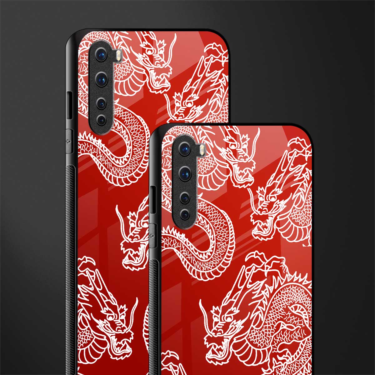 dragons red glass case for oneplus nord ac2001 image-2