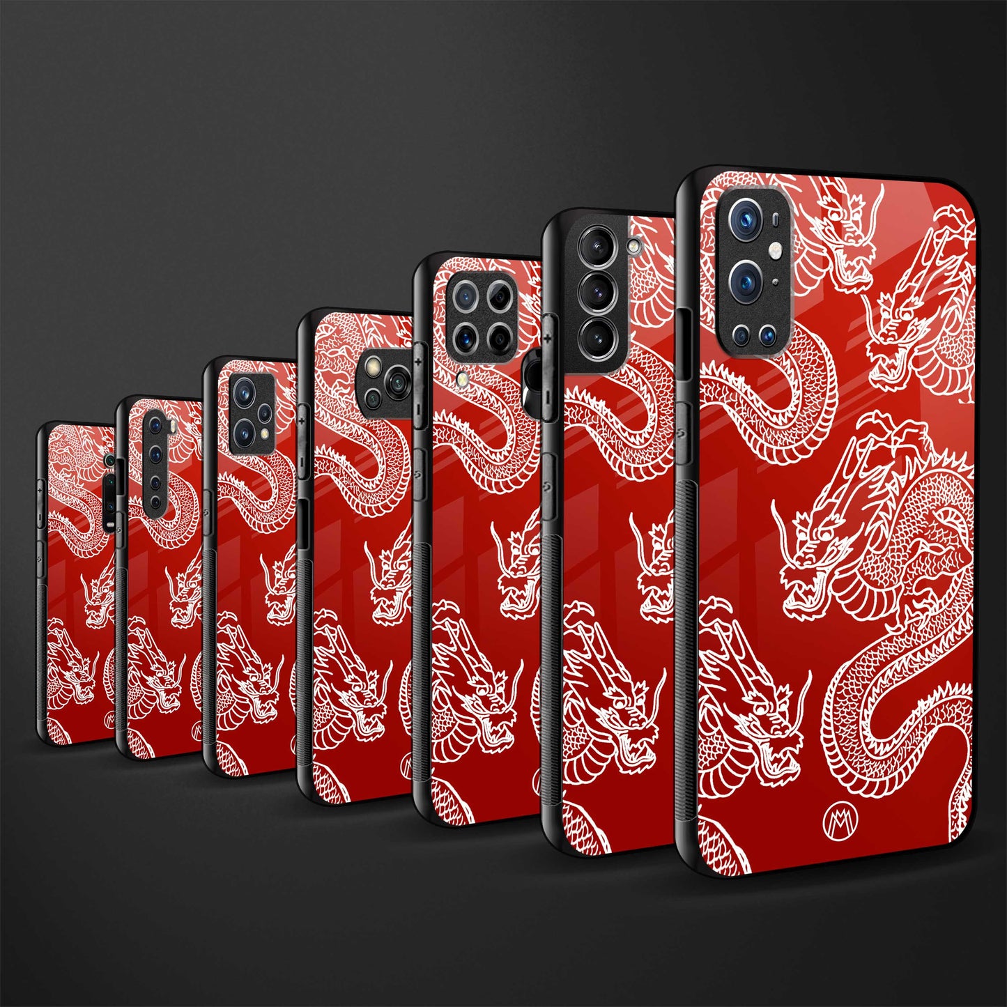 dragons red glass case for redmi note 7 pro image-3