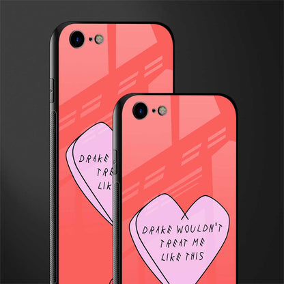 drake wouldn't treat me like this glass case for iphone se 2020 image-2