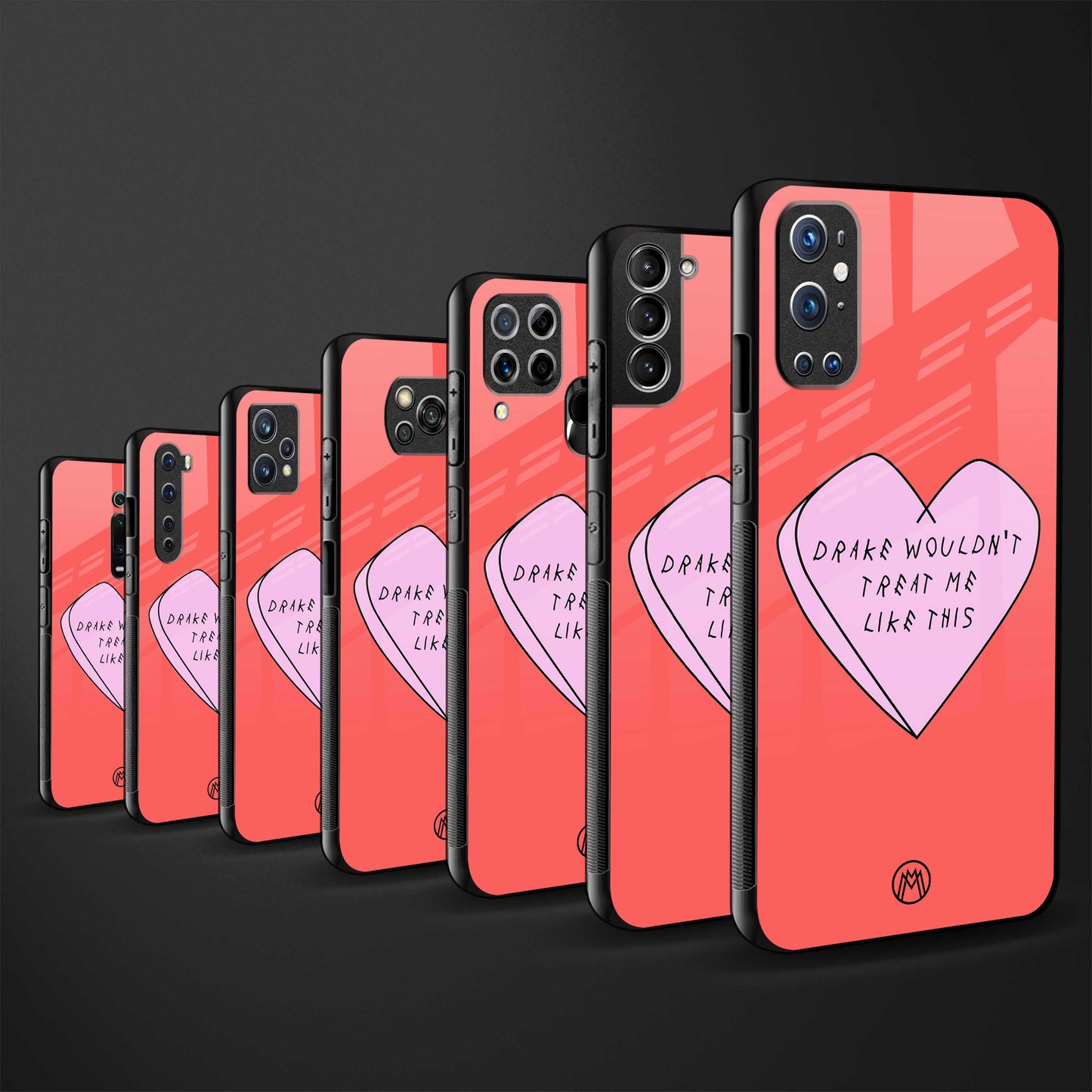 drake wouldn't treat me like this glass case for redmi 9i image-3