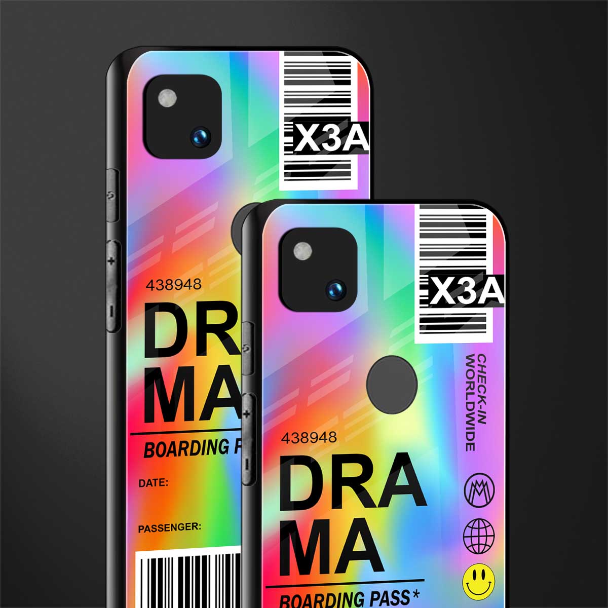 drama back phone cover | glass case for google pixel 4a 4g