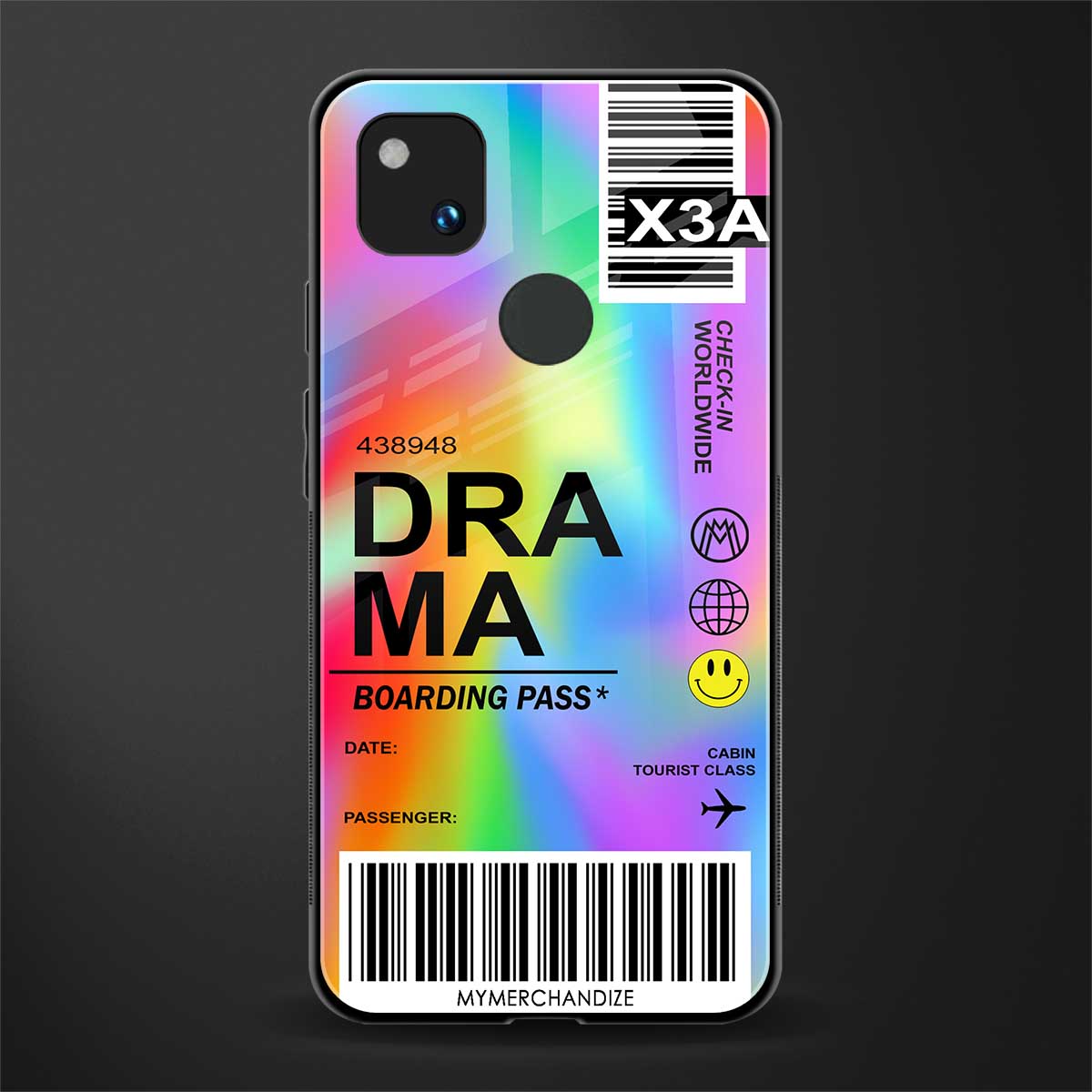 drama back phone cover | glass case for google pixel 4a 4g