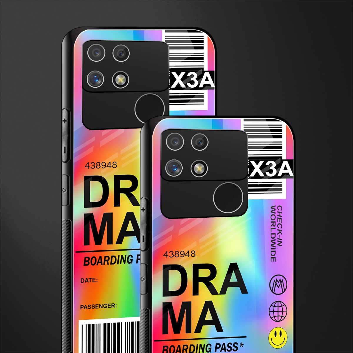 drama back phone cover | glass case for realme narzo 50a