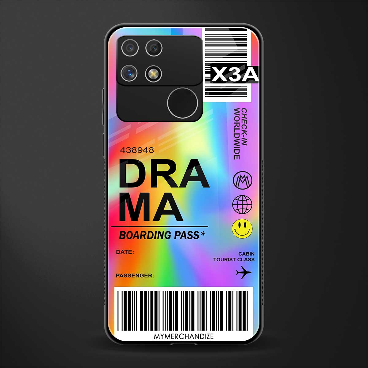 drama back phone cover | glass case for realme narzo 50a