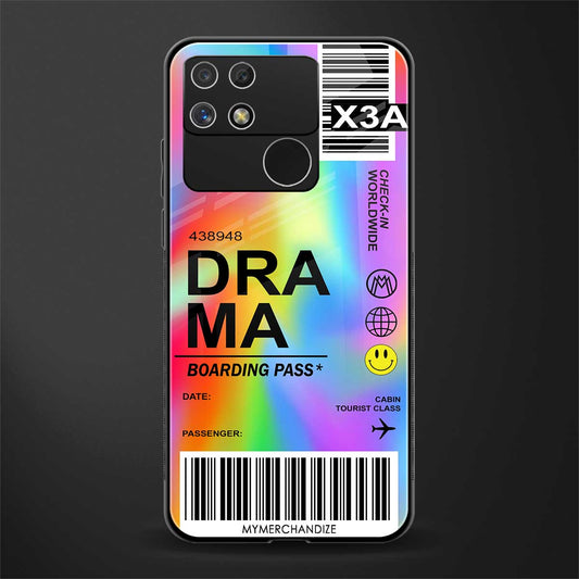 drama back phone cover | glass case for realme narzo 50a