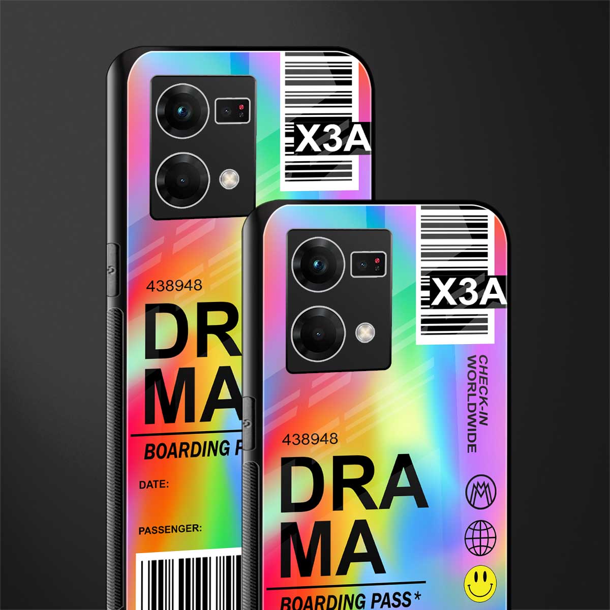 drama back phone cover | glass case for oppo f21 pro 4g