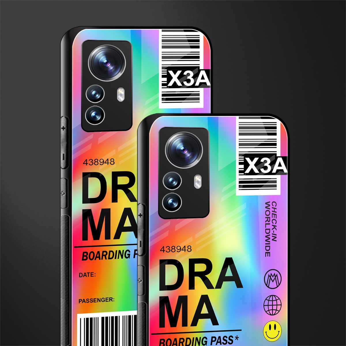 drama back phone cover | glass case for xiaomi 12 pro