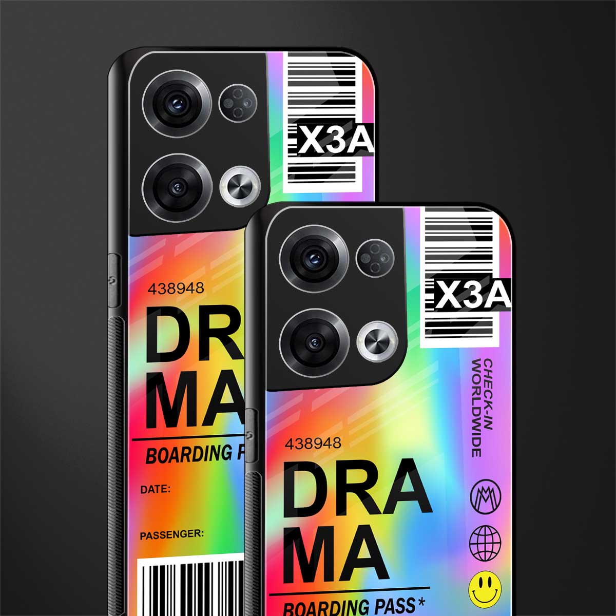 drama back phone cover | glass case for oppo reno 8