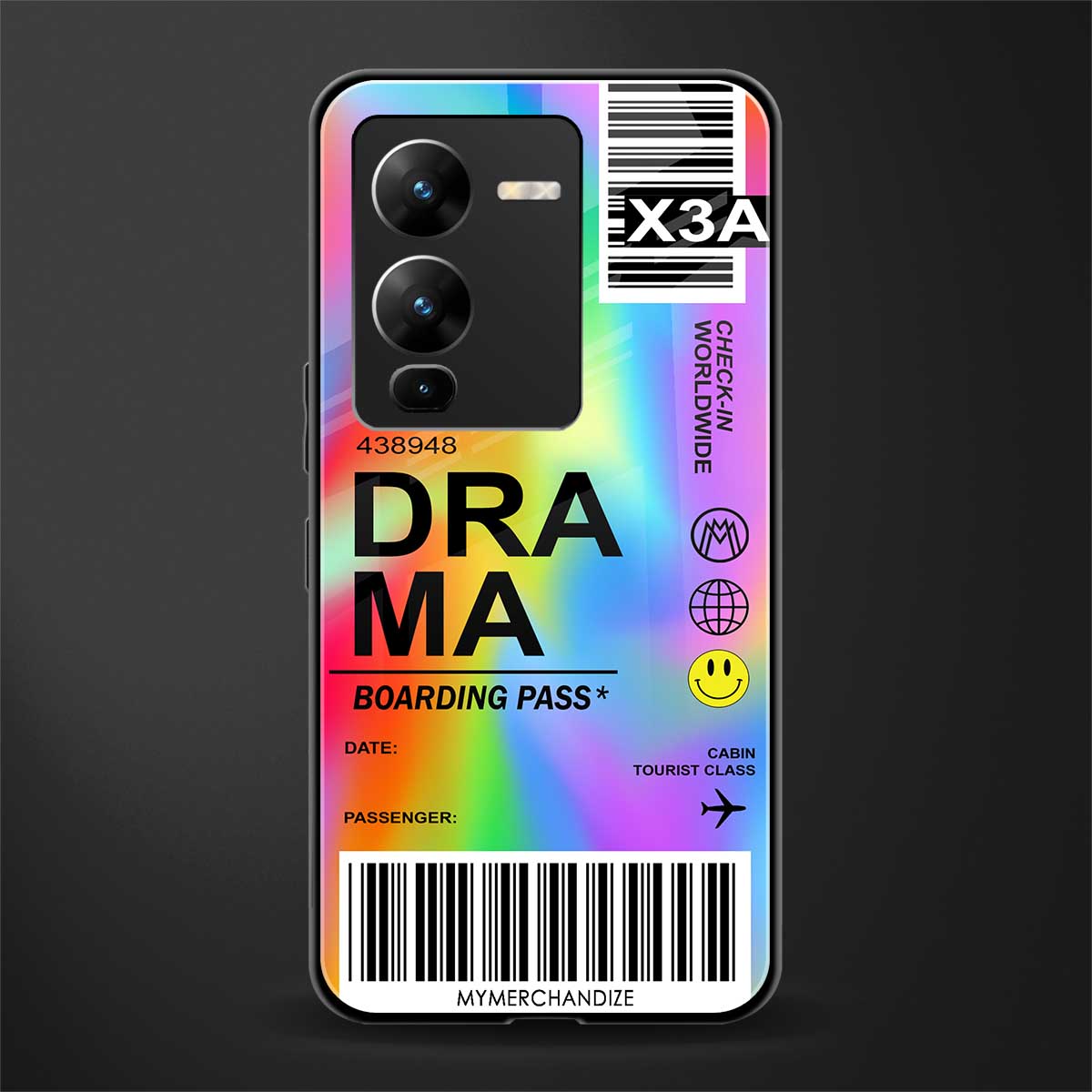 drama back phone cover | glass case for vivo v25 pro 5g