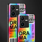 drama back phone cover | glass case for vivo y22