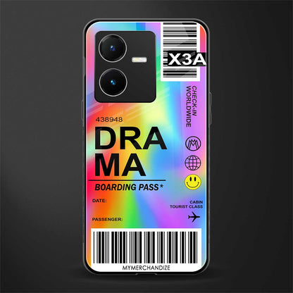 drama back phone cover | glass case for vivo y22