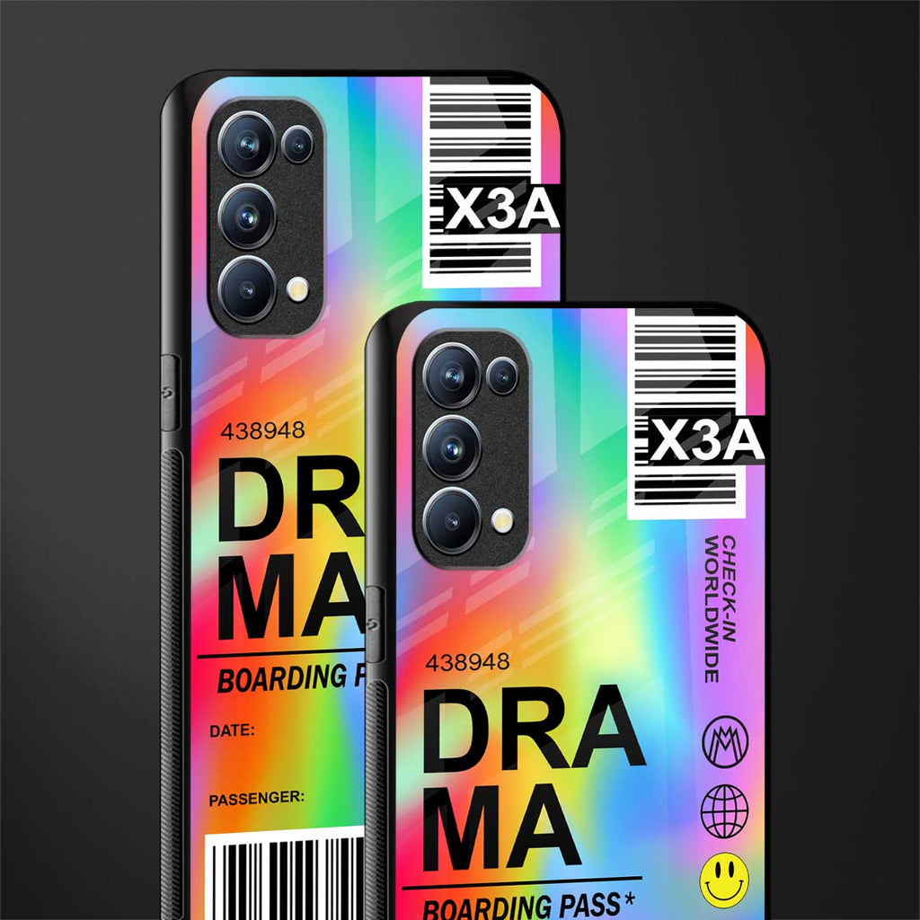 drama back phone cover | glass case for oppo reno 5