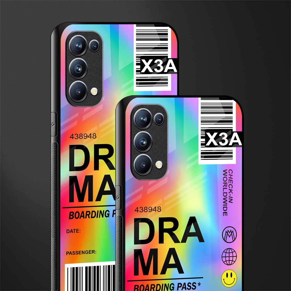 drama back phone cover | glass case for oppo reno 5