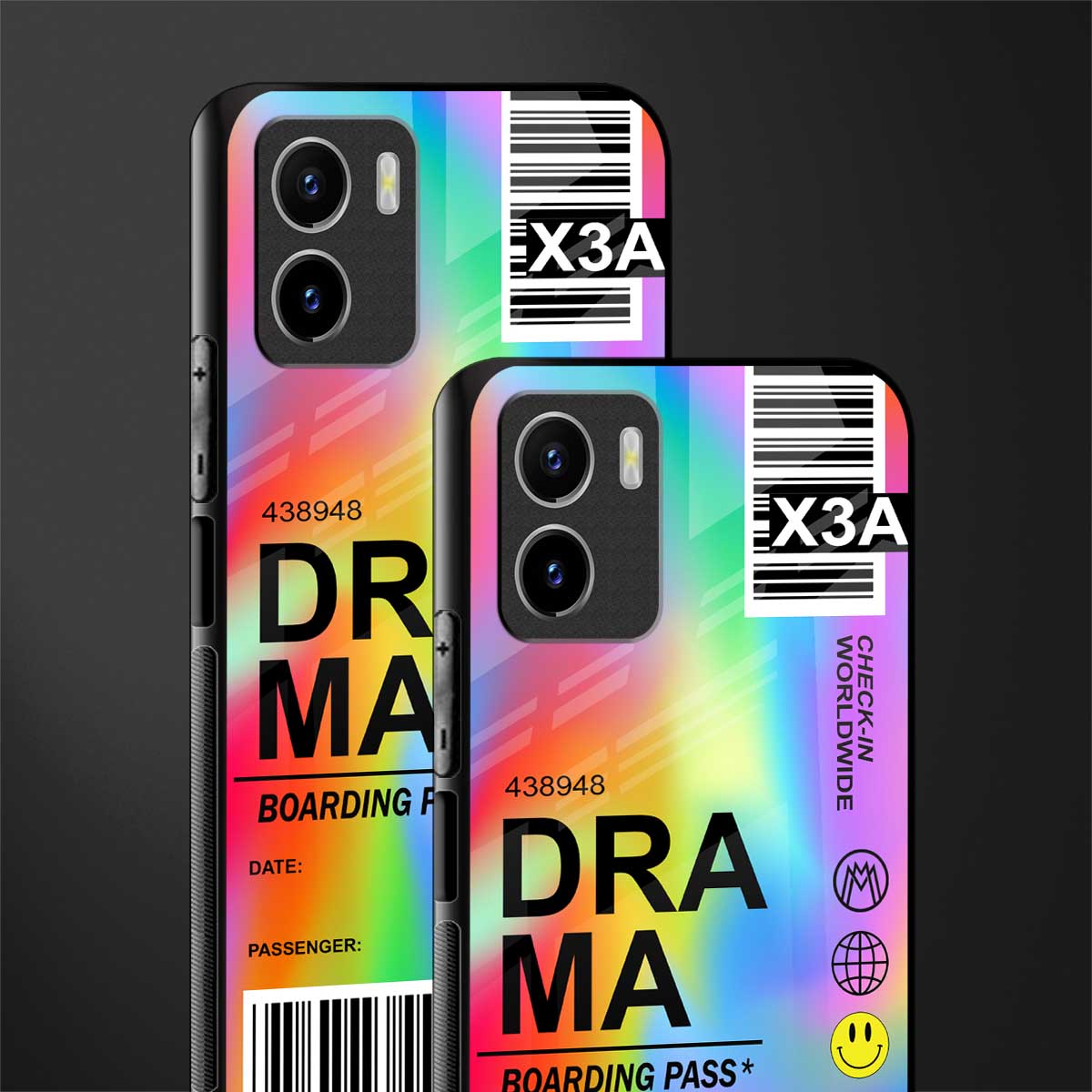 drama back phone cover | glass case for vivo y72