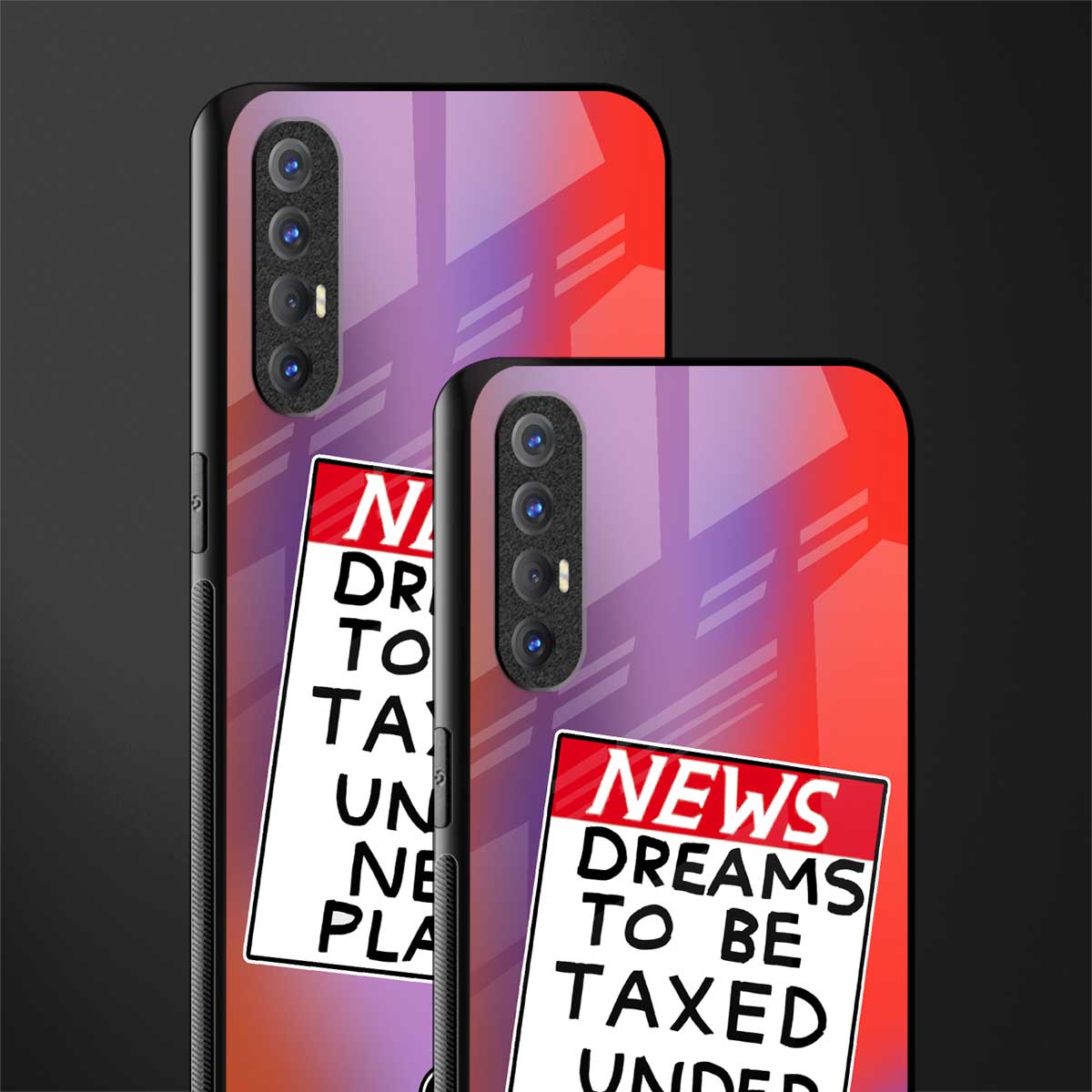 dreams to be taxed glass case for oppo reno 3 pro image-2
