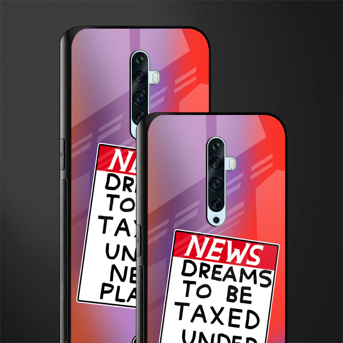 dreams to be taxed glass case for oppo reno 2f image-2