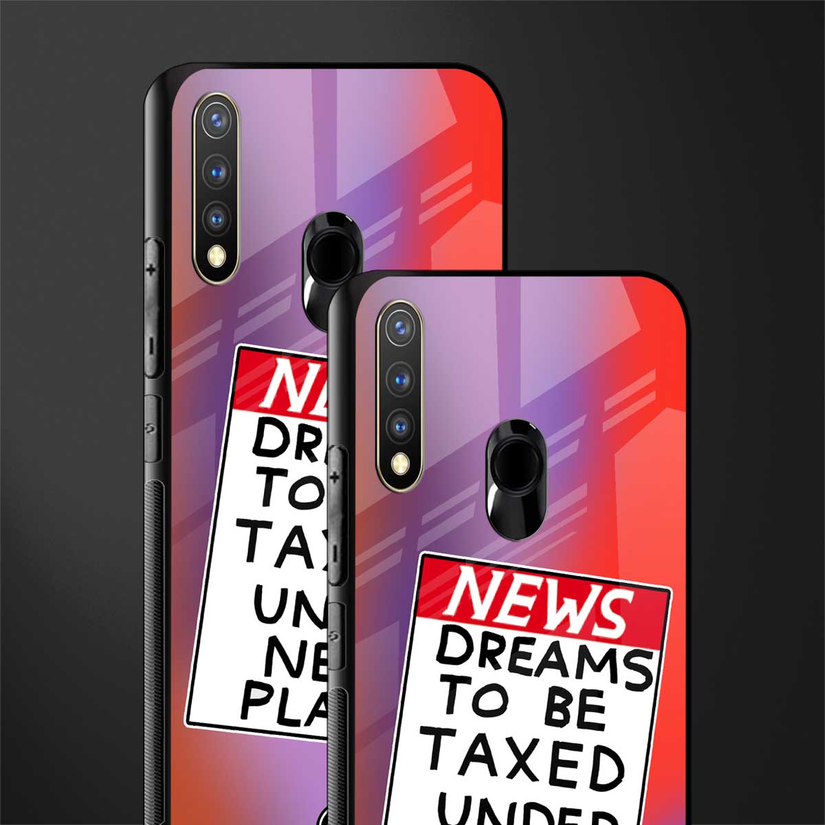 dreams to be taxed glass case for vivo y19 image-2