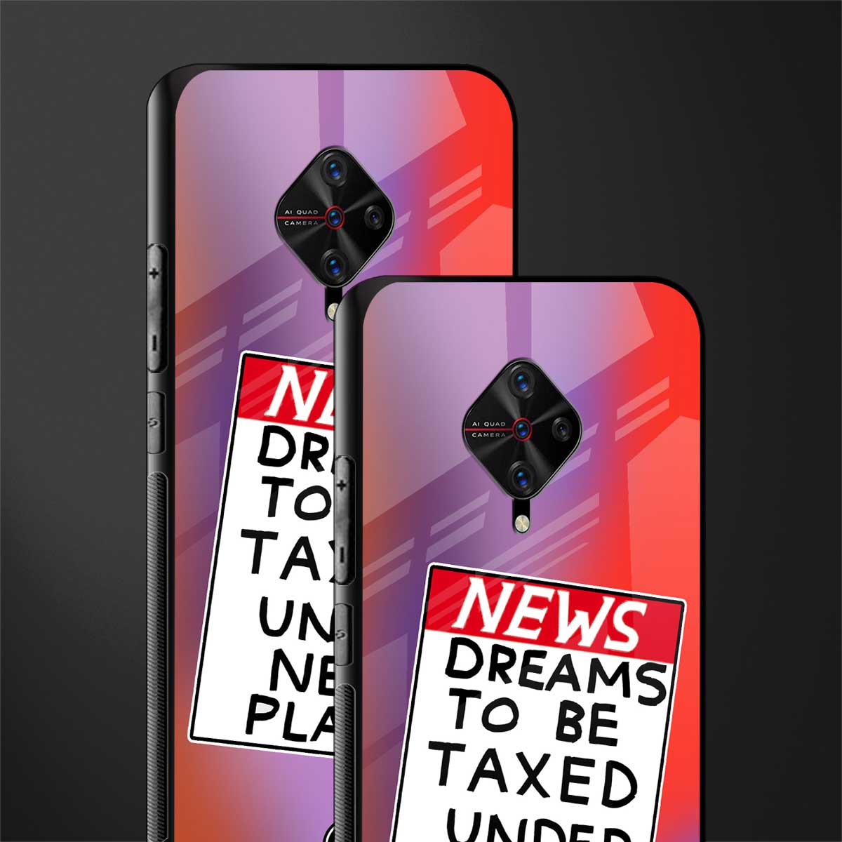 dreams to be taxed glass case for vivo s1 pro image-2