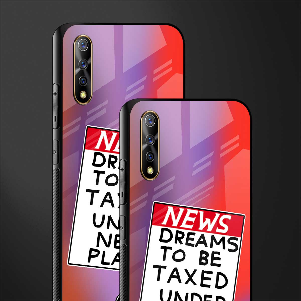 dreams to be taxed glass case for vivo s1 image-2
