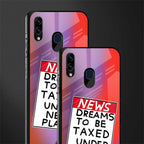 dreams to be taxed glass case for samsung galaxy m10s image-2