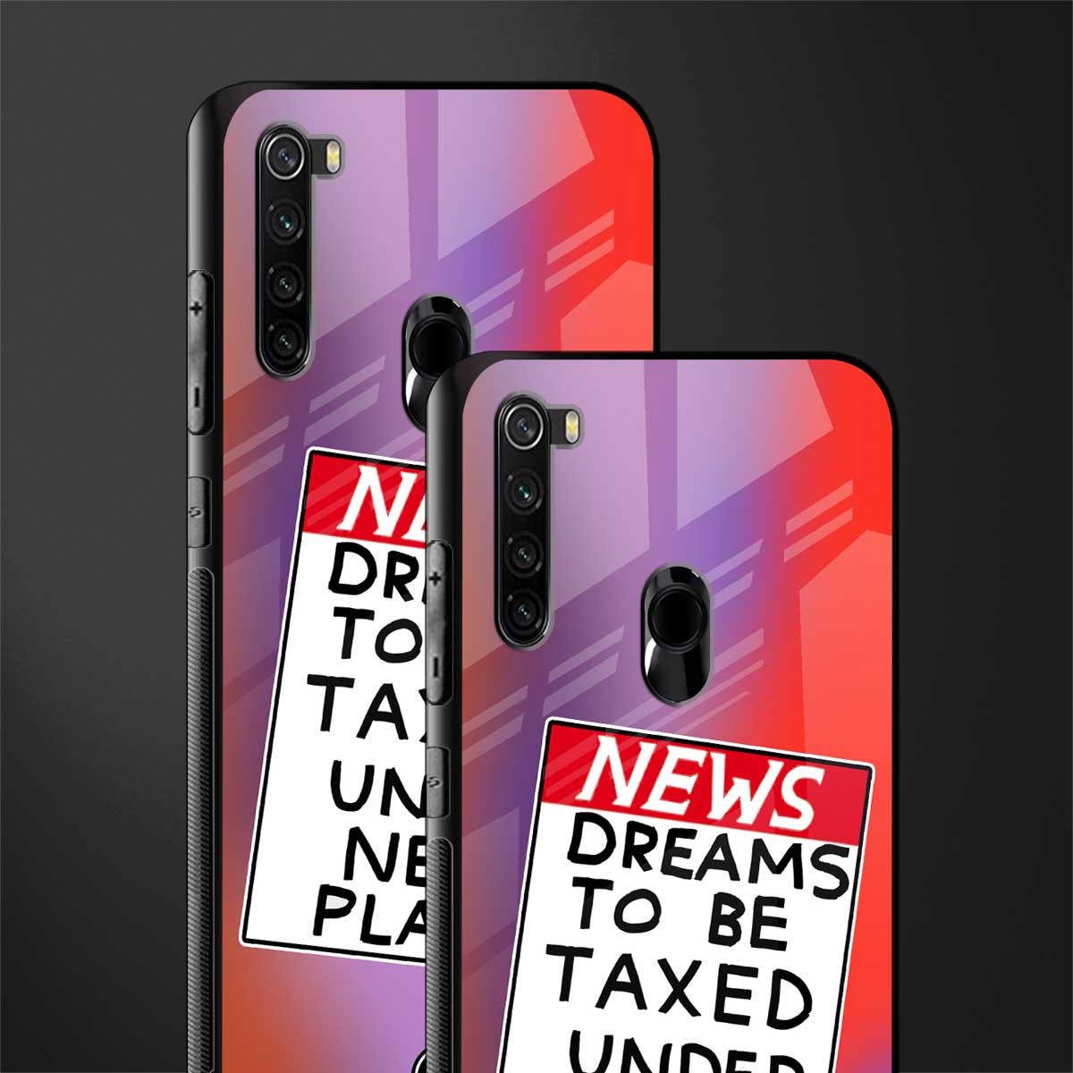 dreams to be taxed glass case for redmi note 8 image-2