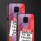 dreams to be taxed glass case for redmi note 9 pro image-2