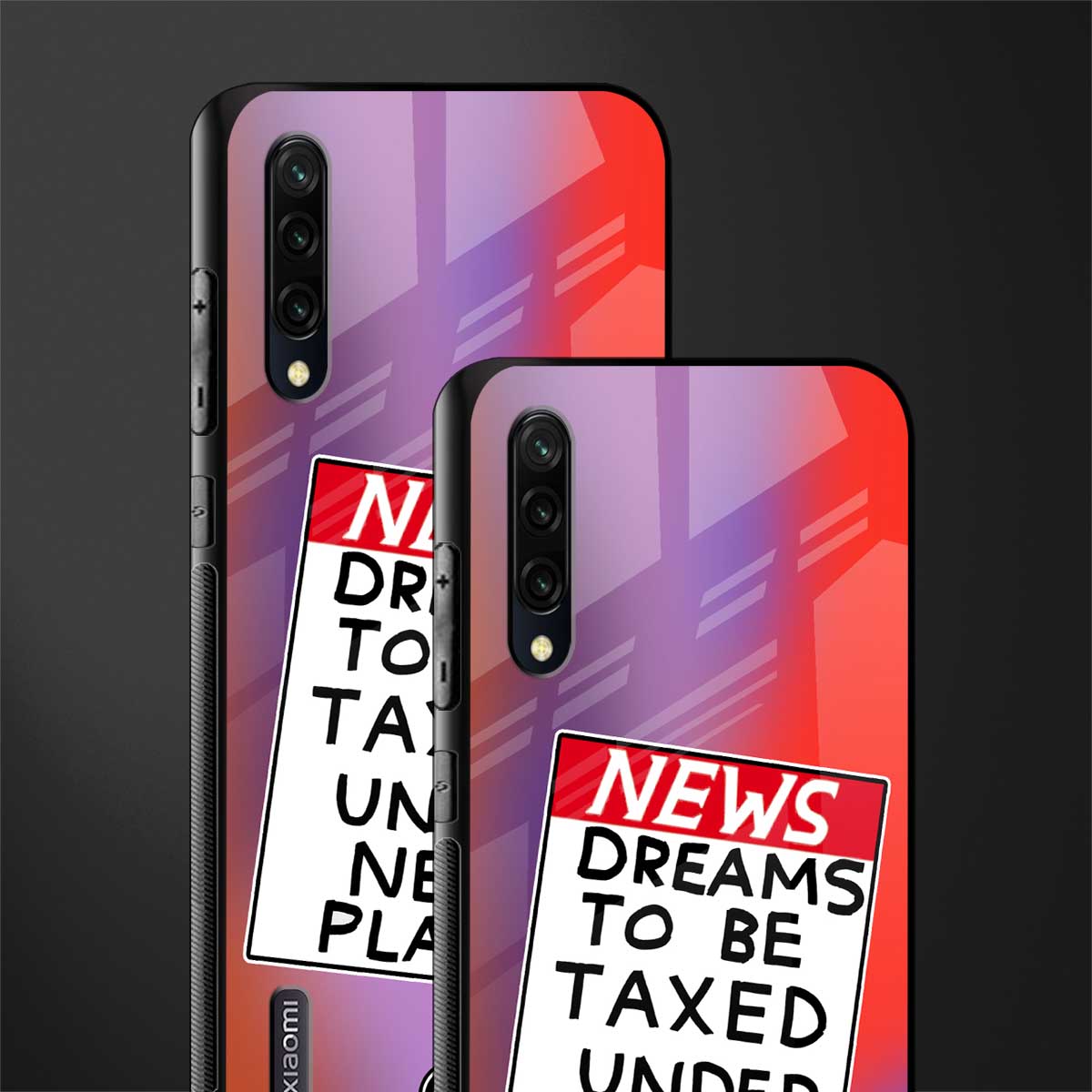 dreams to be taxed glass case for mi a3 redmi a3 image-2