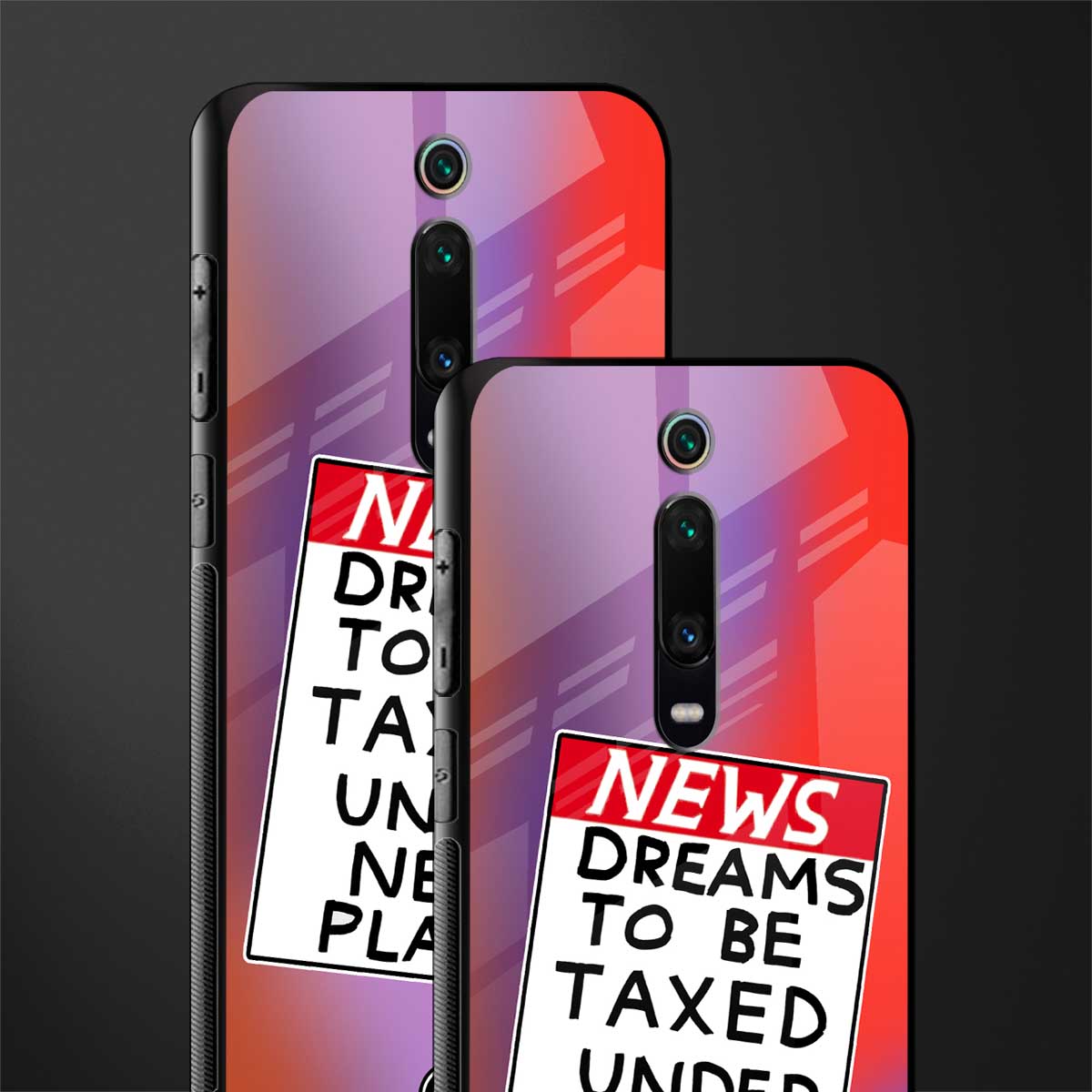 dreams to be taxed glass case for redmi k20 pro image-2