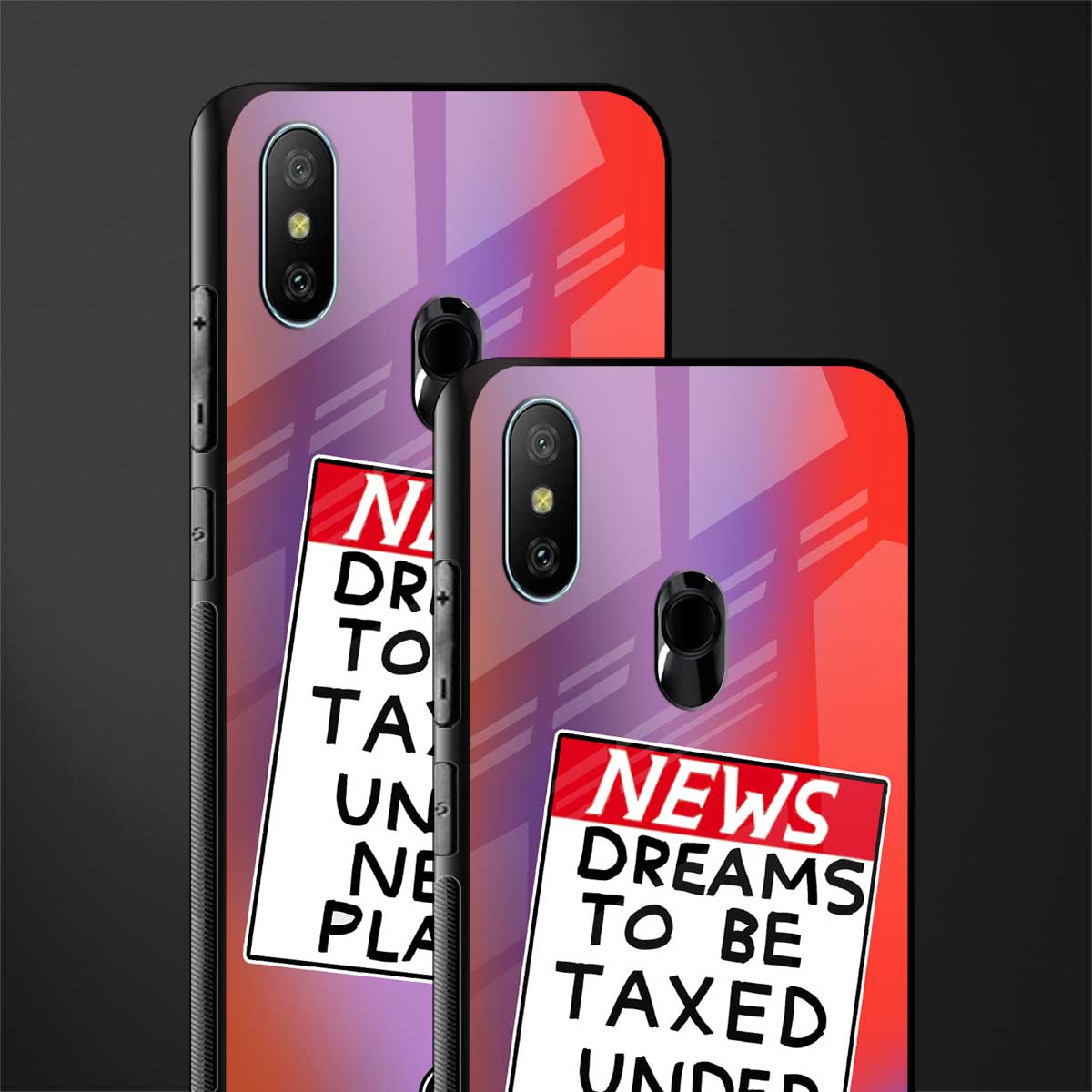 dreams to be taxed glass case for redmi 6 pro image-2